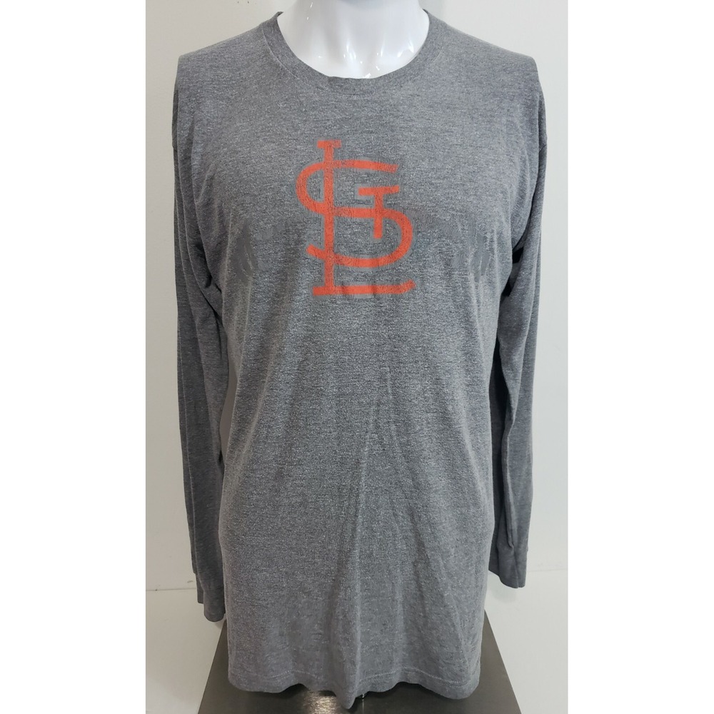 St. Louis Cardinals MLB Shirt Size Lrg Marines American Apparel Longsleeve Gray